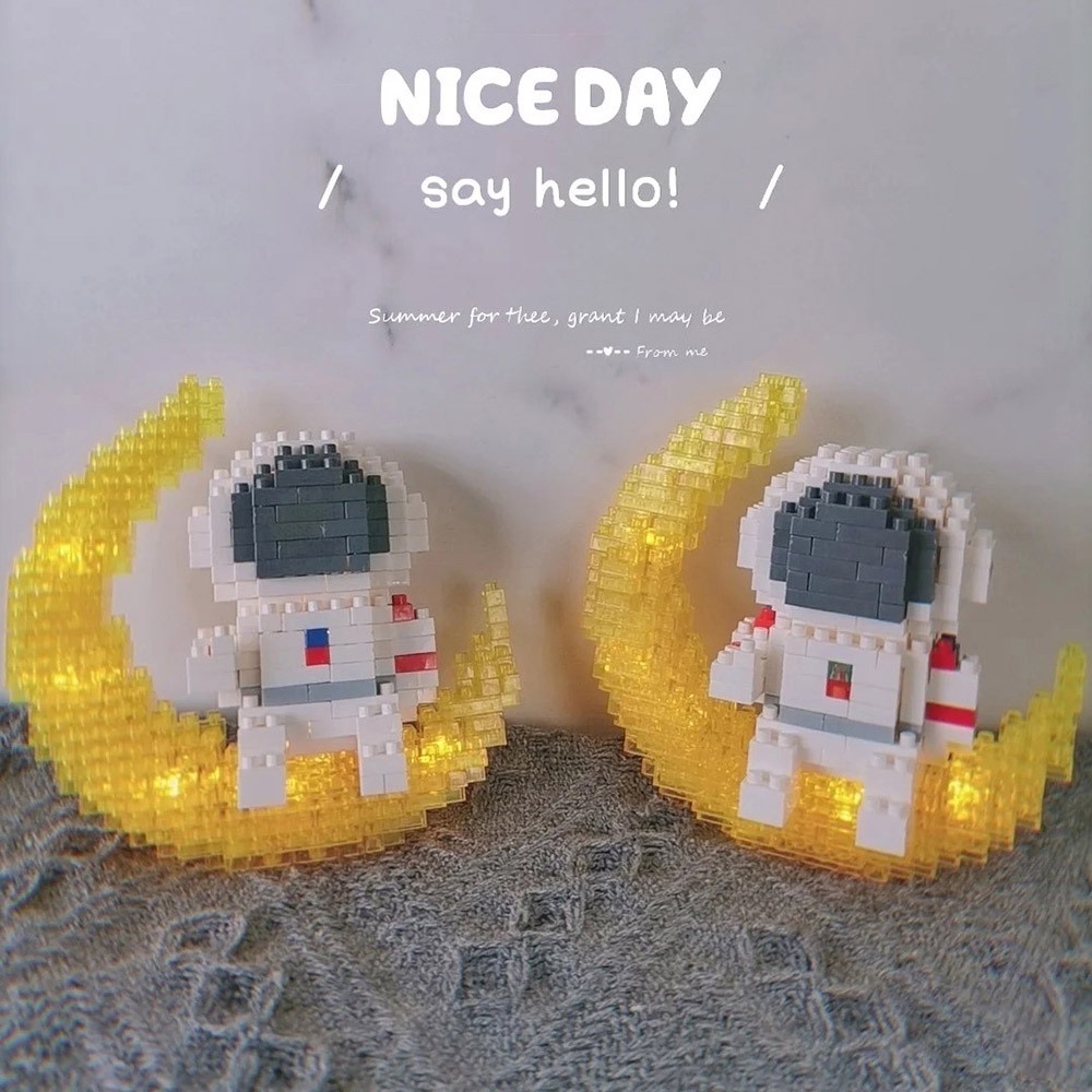 Đồ Chơi Lắp Ráp Mô Hình Phi Hành Gia 3d Phát Sáng Độc Đáo Cho Bé