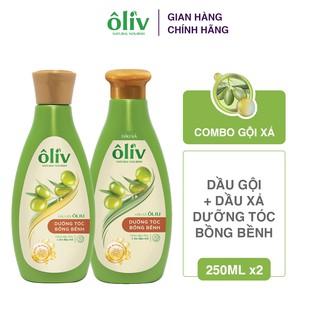 Combo Dầu gội và Dầu xả Ôliv dưỡng tóc bồng bềnh 250ml/chai