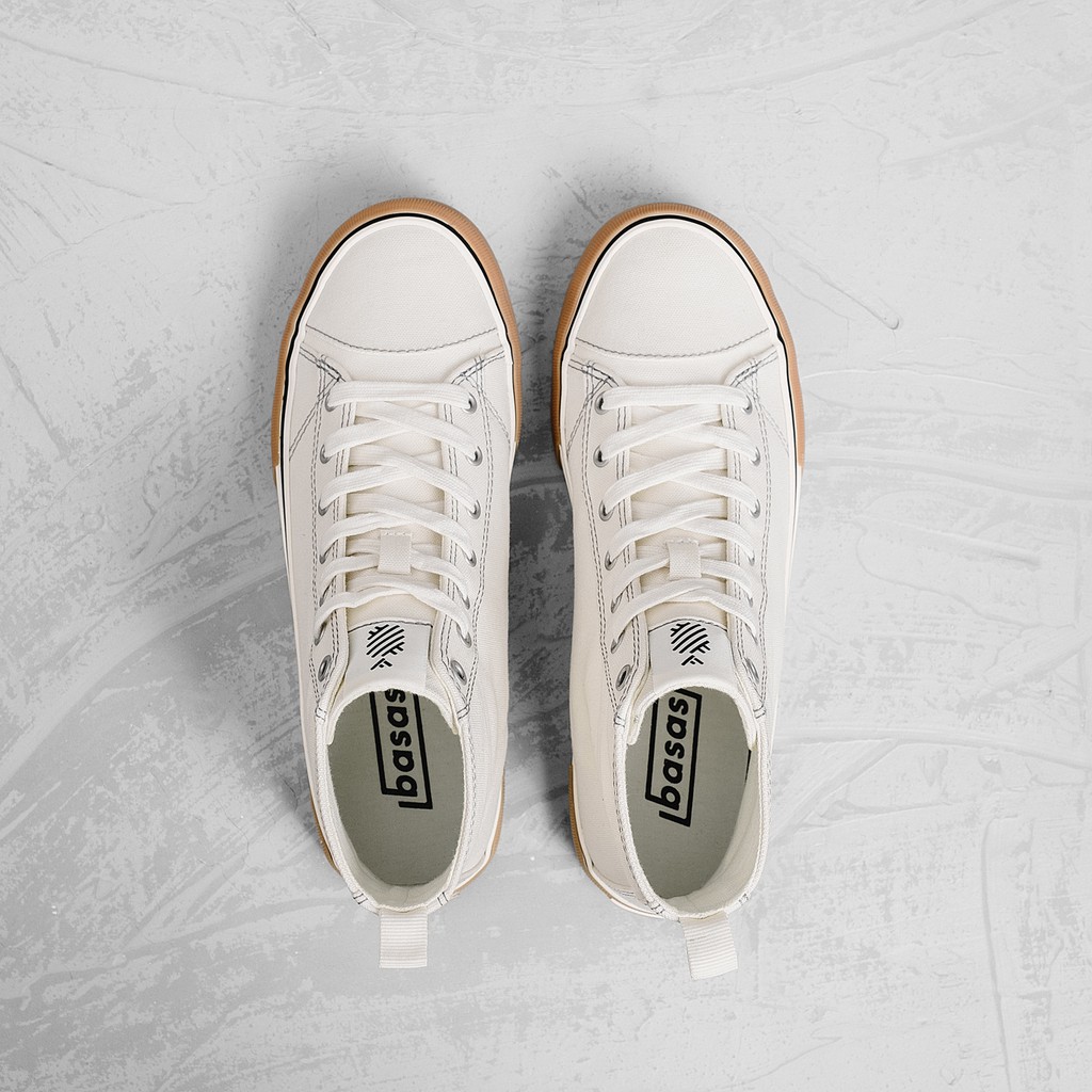 GIÀY SNEAAKER ANANAS - BASAS BUMPER GUM - HIGH TOP - OFFWHITE/GUM UY TÍN.