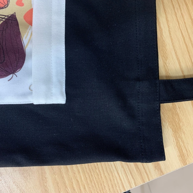 Túi đeo chéo canvas, túi tote đeo chéo nữ vải canvas màu đen in hình túi phụ ngoài TUCANVAS TCV13 | BigBuy360 - bigbuy360.vn