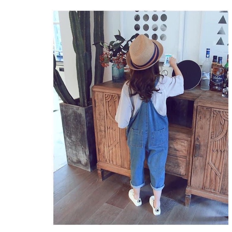 Set áo+ Yếm jean bé gái size đại