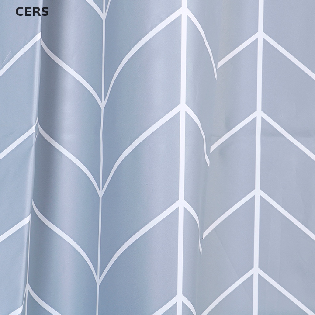 Rèm Che Bồn Tắm PEVA Siêu Dài Họa Tiết Hình Học