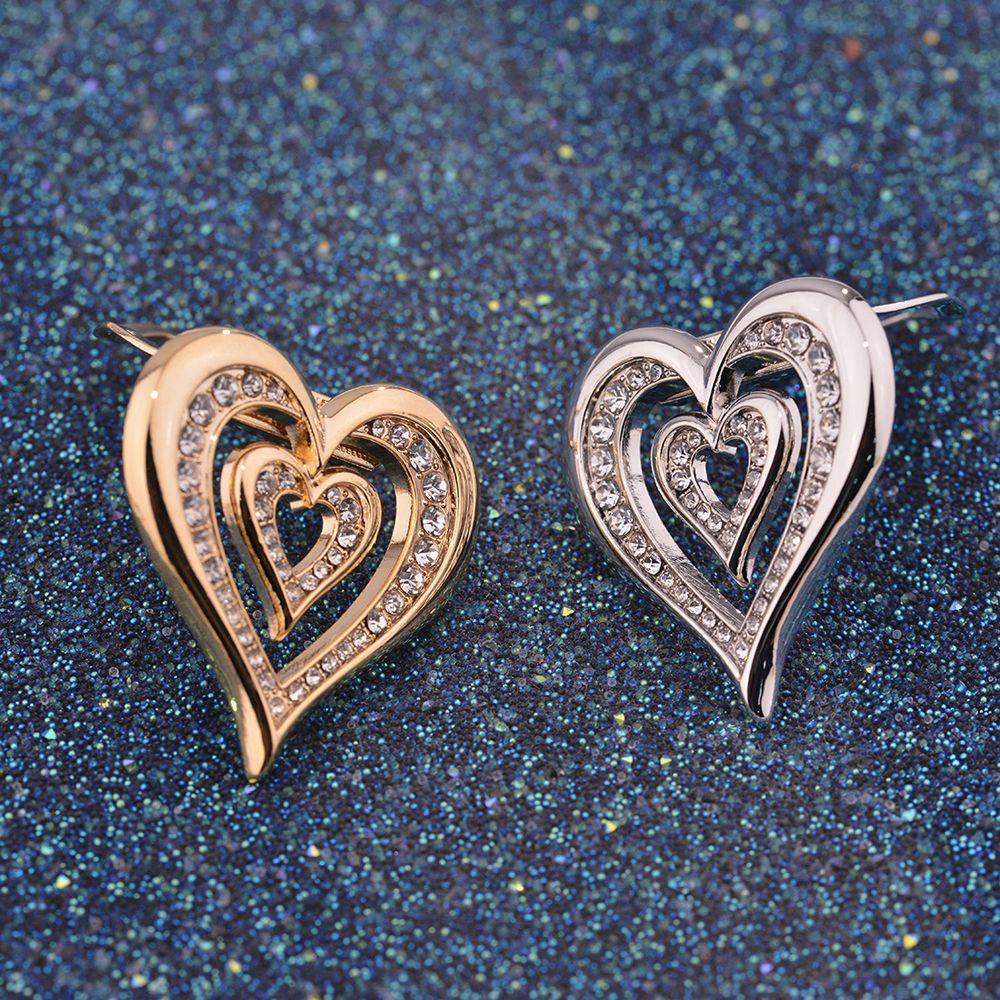 Ghim Cài Khăn Choàng Lụa Họa Tiết Hình Học Ngọt Ngào Cho Nữ|Khóa Cài Khăn Quàng Cổ Hình Trái Tim Xinh Xắn