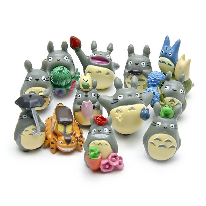 Set 12 Mô Hình Nhân Vật Phim Hoạt Hình My Neighbor Totoro Bằng Pvc