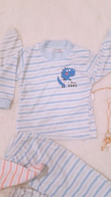 [Quá đẹp chỉ &lt;50K] Bộ quần áo cho bé MẪU KẺ cho bé sơ sinh đến 15 tháng