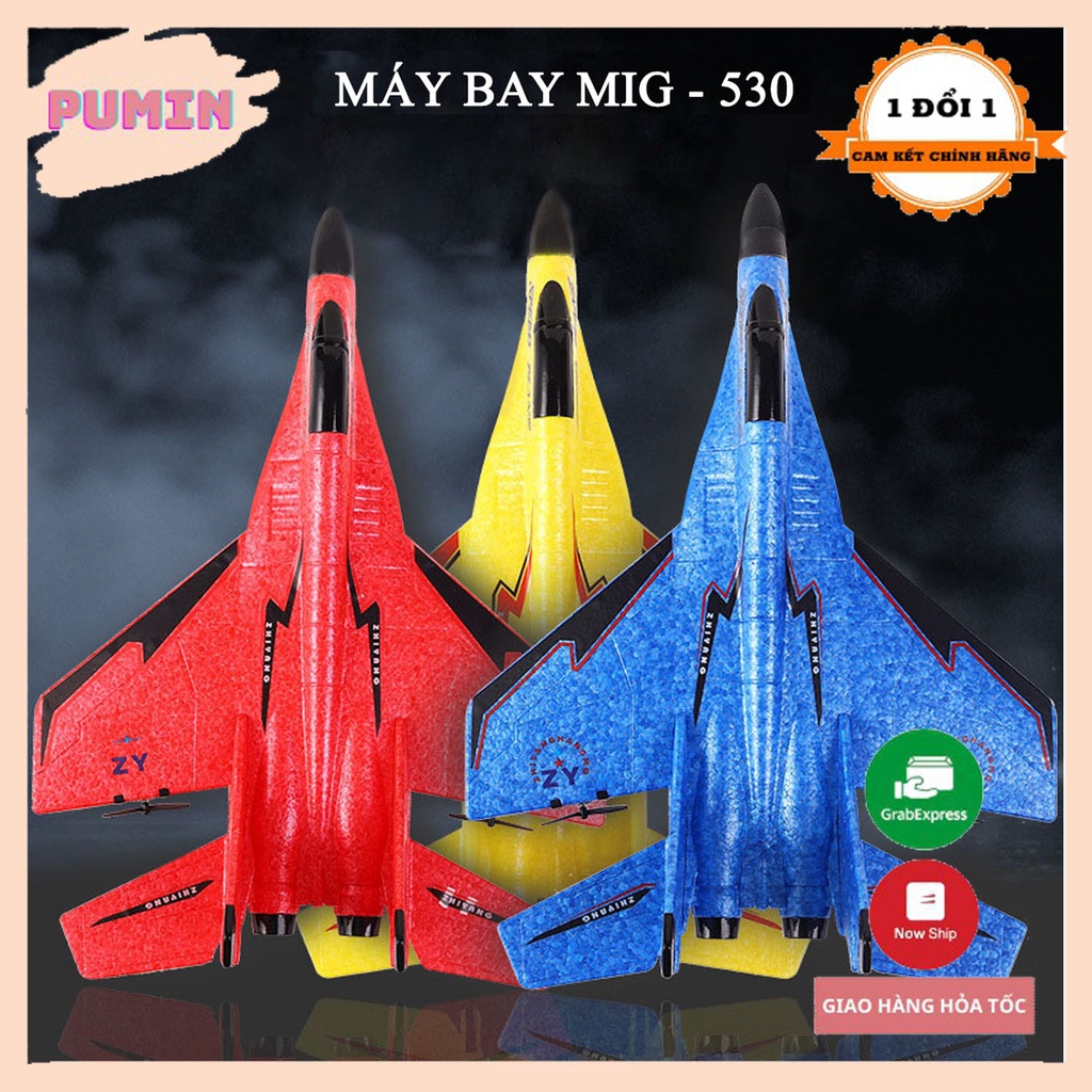 Máy bay điều khiển từ xa Mig 530 đồ chơi trẻ em, siêu bền, bin khỏe, tầm xa150-500m, tốc độ 60km/h