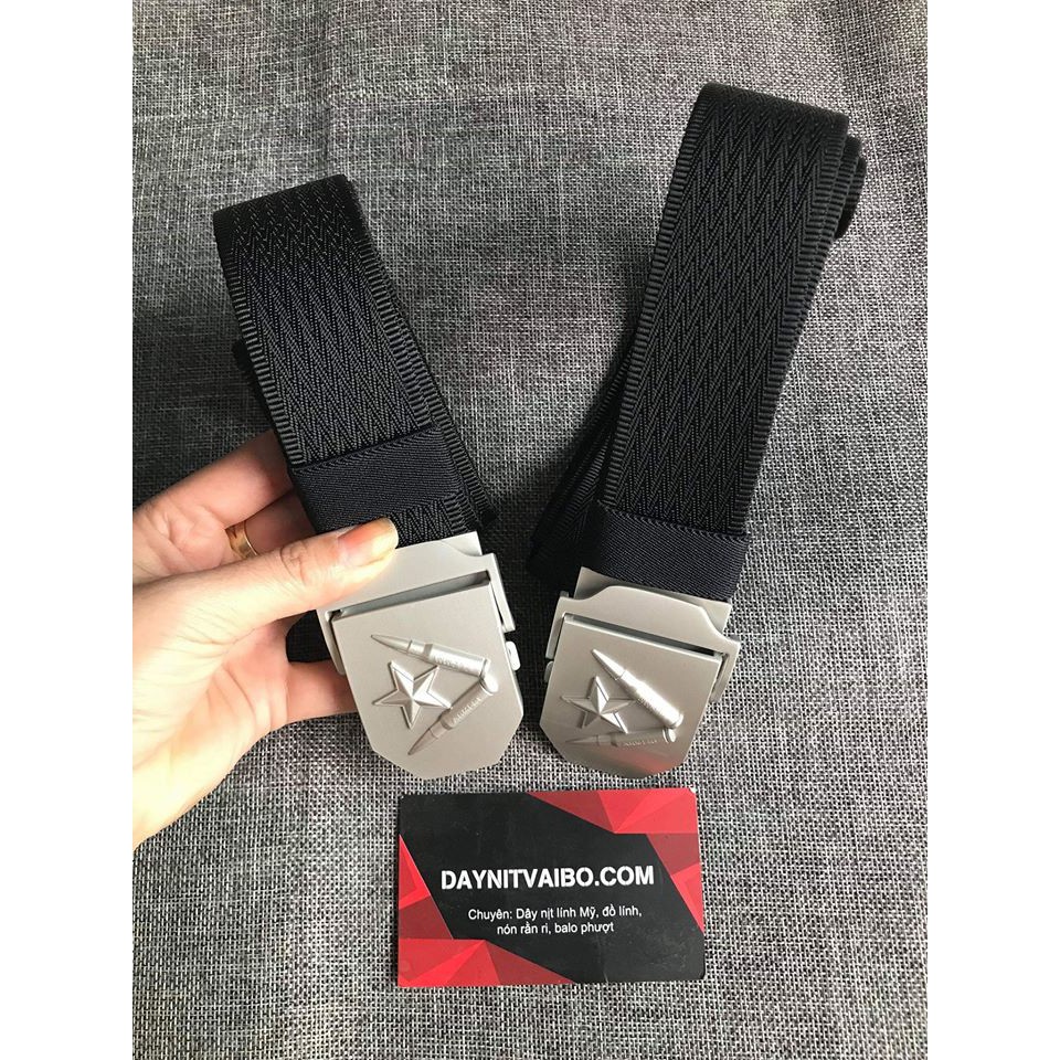 Dây thắt lưng nam vải dù canvas nylon vải mỏng mềm thanh lịch đầu nịt hợp kim sáng loáng hình chụp thật