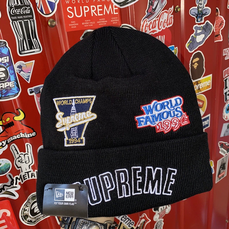 Mũ Len Beanie Thêu Chữ Supreme 19FW Mới