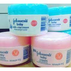 Kem Dưỡng Da Johnson's Baby Cream 50G (Nắp Hồng - Xanh)