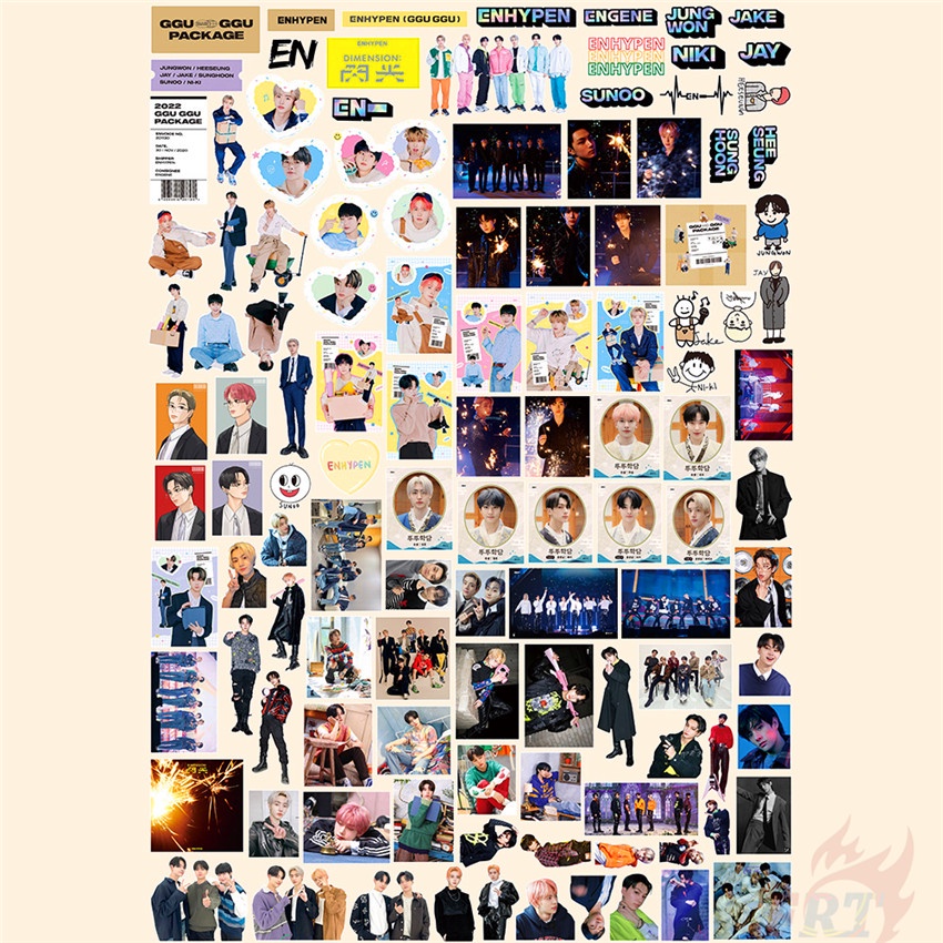18pcs ❉ Enhypen loạt 01 nhãn ❉ Kpop superstar singer hình dán đề can thời trang tự làm không thấm nước