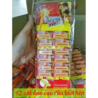 Vỉ 12 dao cạo râu lưỡi kép