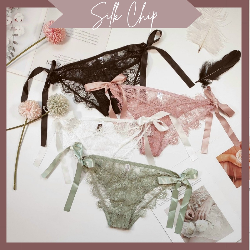 Quần lót ren nữ cao cấp cột dây hông sexy quần chip ren cột dây gợi cảm SILKCHIP 517