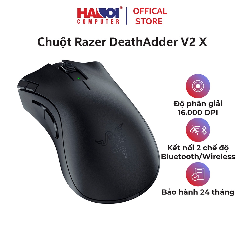 Chuột Razer DeathAdder V2 X HyperSpeed-Wireless Ergonomic (RZ01-04130100-R3A1)