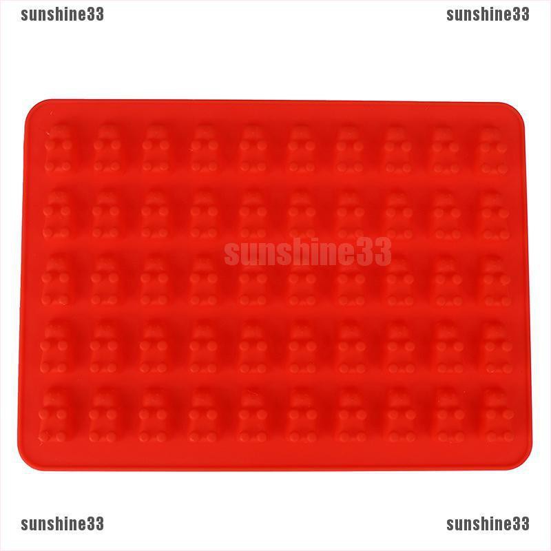 Khuôn Silicone Tạo Hình Làm Bánh Kẹo Hình Gấu Gummy 53 Ngăn