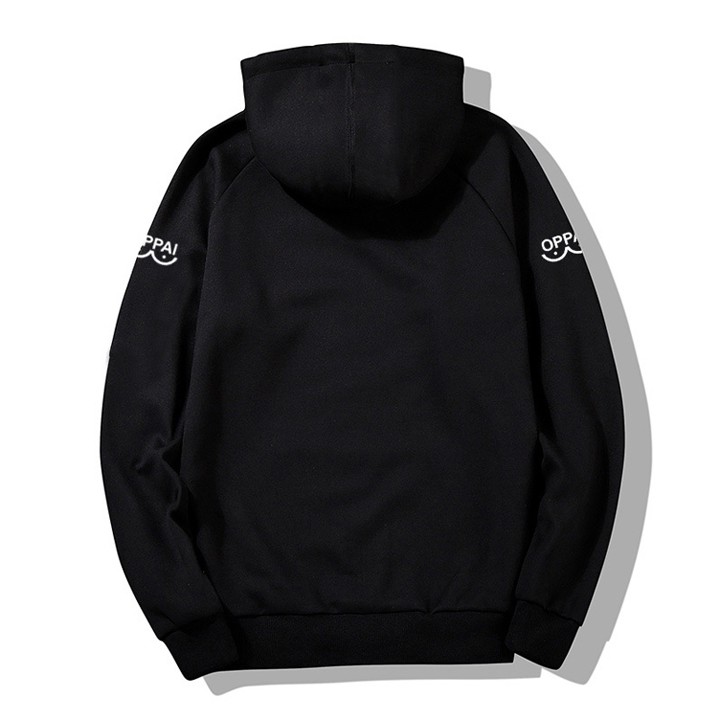 Áo hoodie One Punch Man unisex black - hoodie cổ chui form rộng màu đen M L XL 2XL 40kg - 85kg