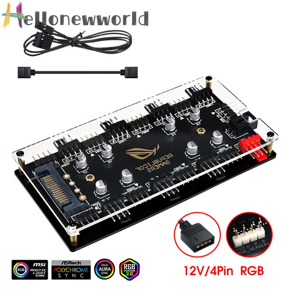 Bộ Chia 1 Thành 8 Cổng Rgb Pwm Hub 12v / 4 Pin Dành Cho Bo Mạch Chủ