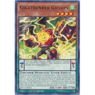 Thẻ bài Yugioh - TCG - Gigathunder Giclops / BLVO-EN032'