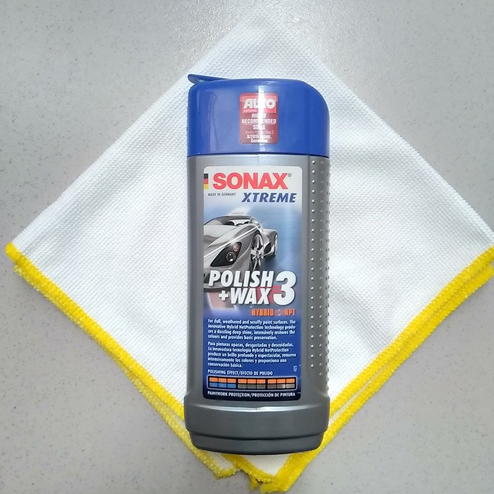 Dung dịch xóa xước, đánh bóng và bảo vệ sơn xe 3 trong 1 thương hiệu Đức - Sonax: Mã 202100