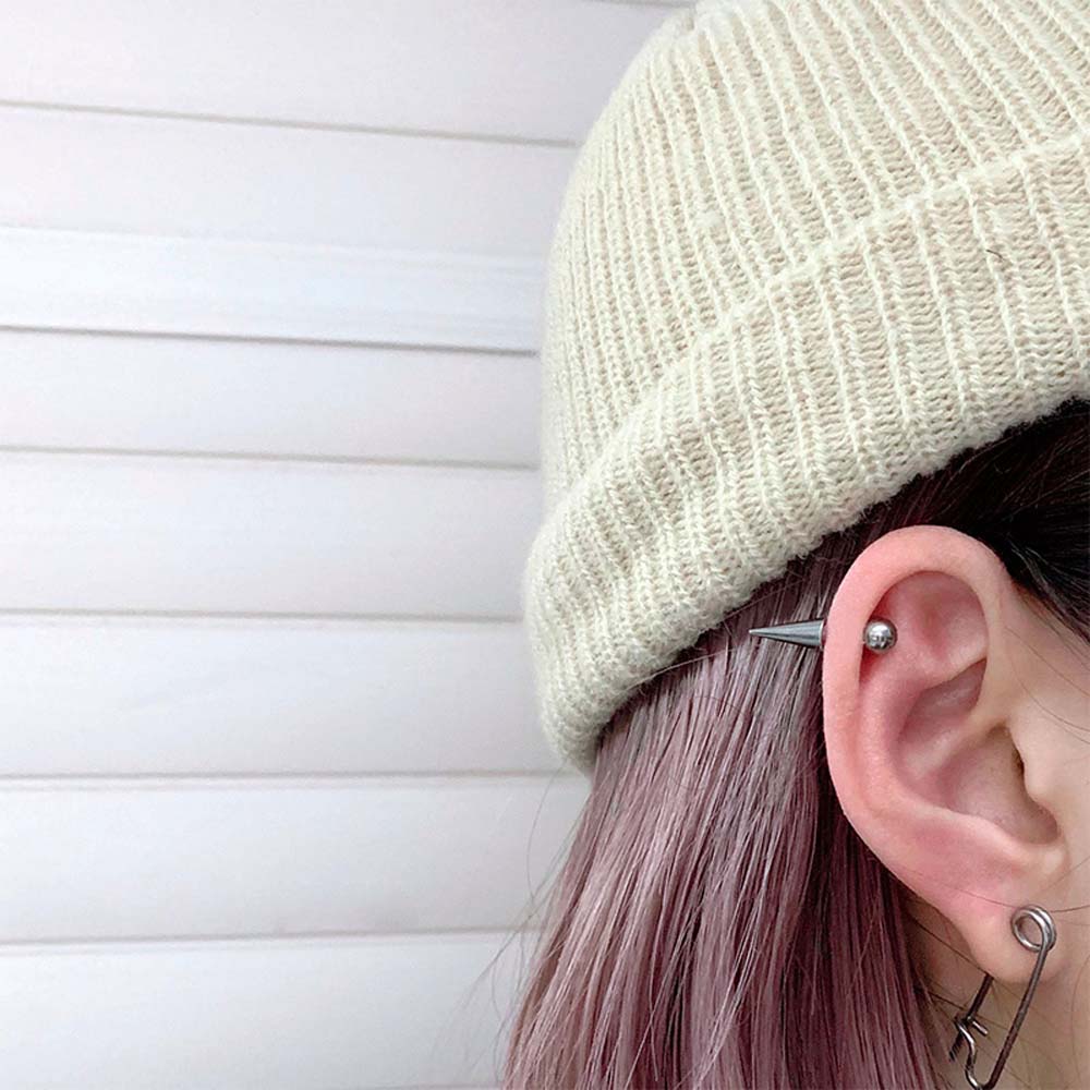 Khuyên Tai Thép Không Gỉ Nhiều Màu Phong Cách Gothic Dành Cho Nam Và Nữ Back2Life