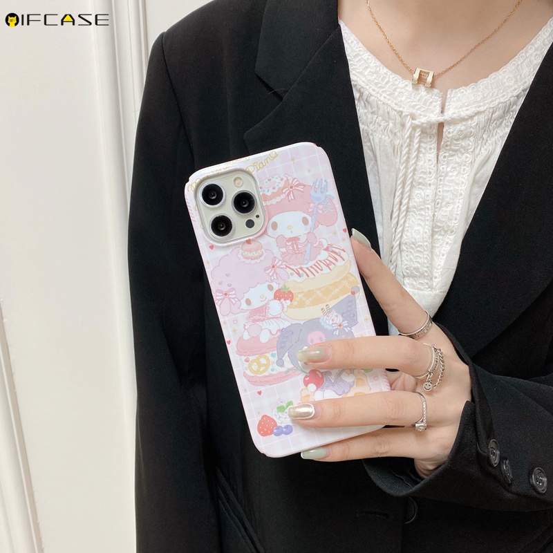 Ốp Điện Thoại Cứng In Hoạt Hình Hello Kitty Cinnamoroll Pachacco Cho iPhone 13 12 11 Pro Max XS Max XR X 7 8 Plus