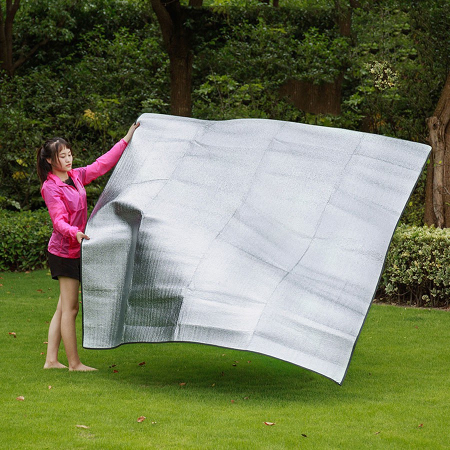 Thảm trải du lịch tráng bạc 2mx1m5, 2mx2m, 2mx2m5- Thảm cách nhiệt dã ngoại- Bụi Travel