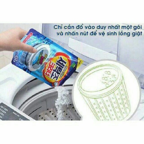 A13 Bộ 2 Bột Vệ Sinh Lồng Máy Giặt Hàn Quốc 450g tiện dụng