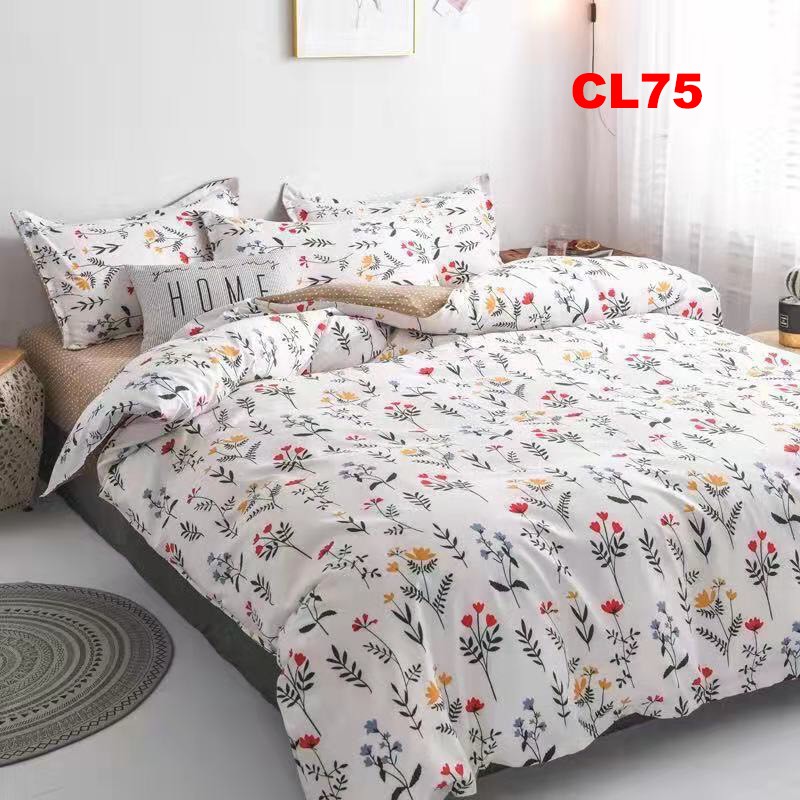 Bộ chăn ga gối Cotton poly hàng Loại 1 nhập khẩu set 4 món