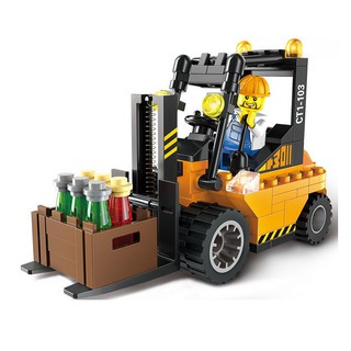 Xe nâng - Xếp hình ENLIGHTEN 1103 - Bộ đồ chơi xếp hình lego Qman