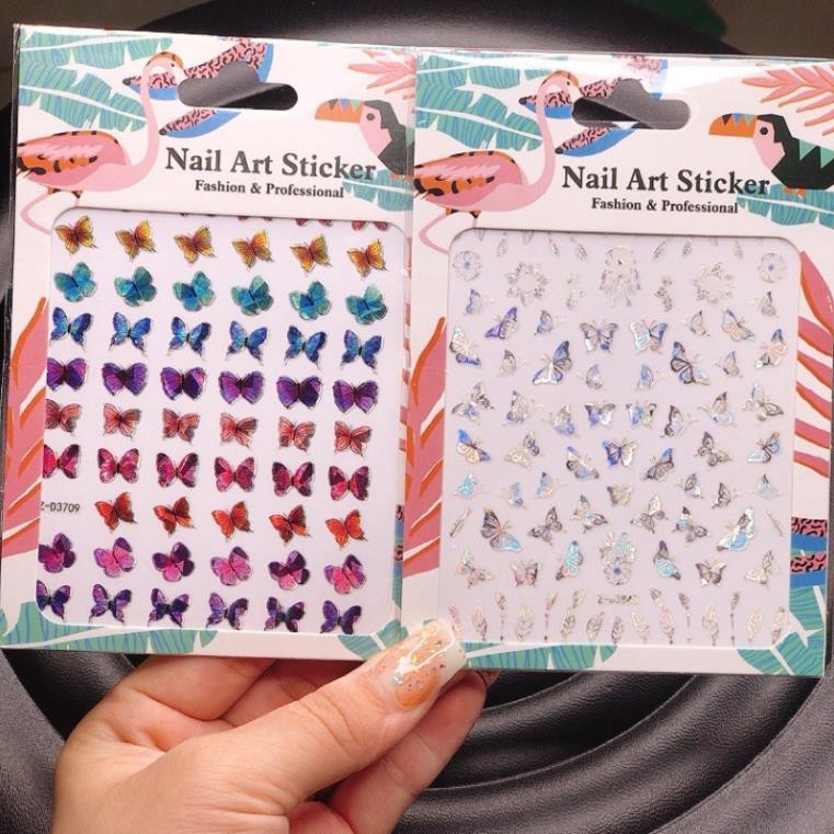 Sticker Nail bướm dán móng trang trí móng