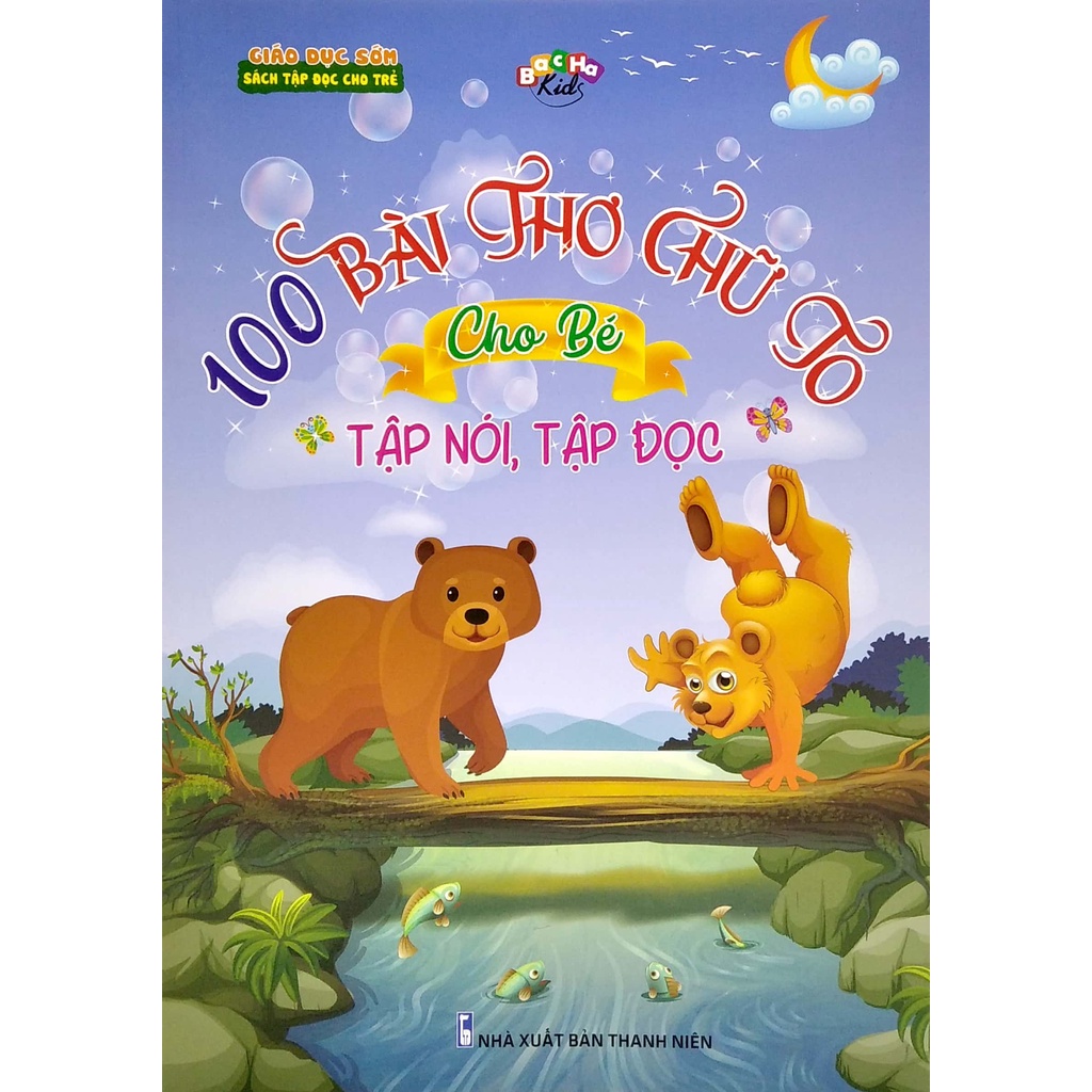 Sách 100 Bài Thơ Chữ To Cho Bé Tập Nói, Tập Đọc