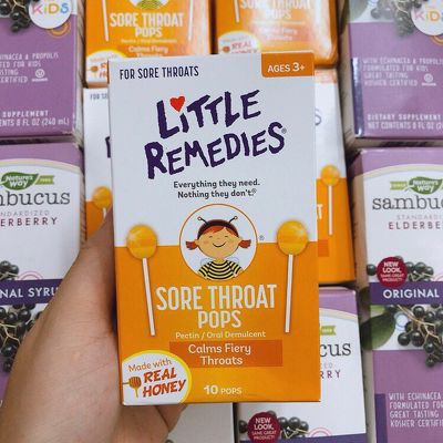 Kẹo mút ngậm ho Little Remedies 10 cây