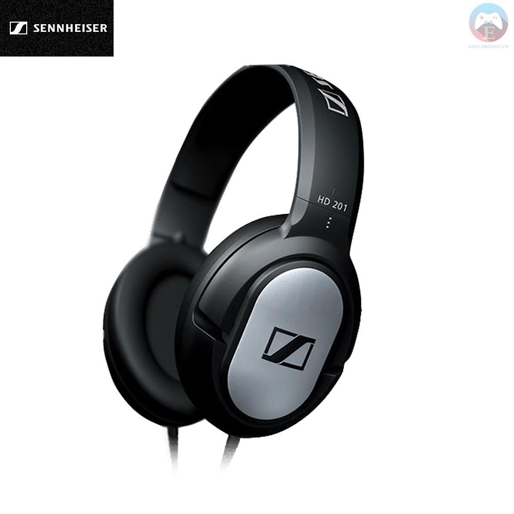 Ê Sennheiser HD201 Over Ear Headphone Gaming Wired Headset 3.5mm Computer Earphones HD Microphone