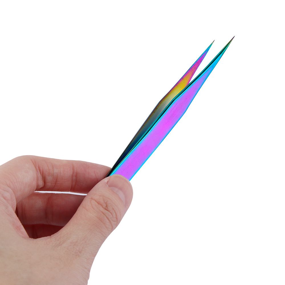 [Hàng mới về] Nhíp Gắn Lông Mi Giả Đầu Cong / Đầu Thẳng Chất Liệu Thép Không Gỉ