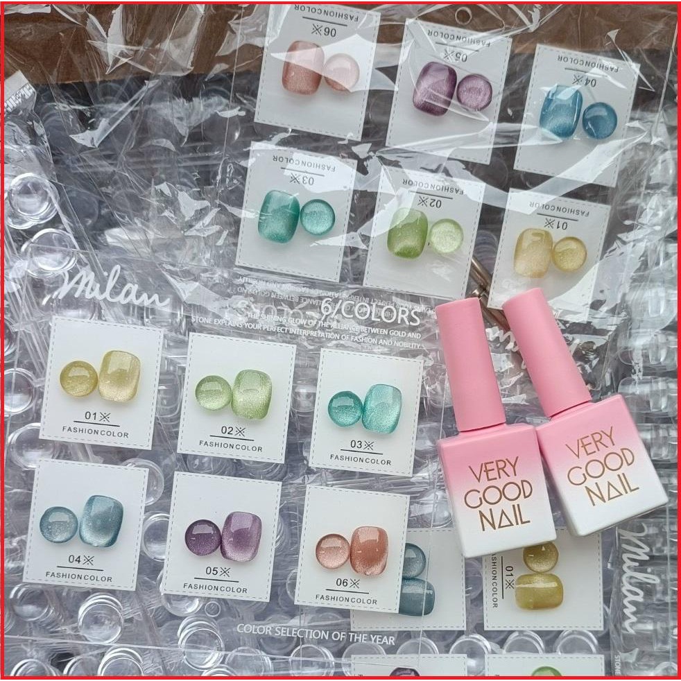 Sơn Very Good Mắt Mèo 9D 6 chai [ Tặng Bảng Màu ] - manh219