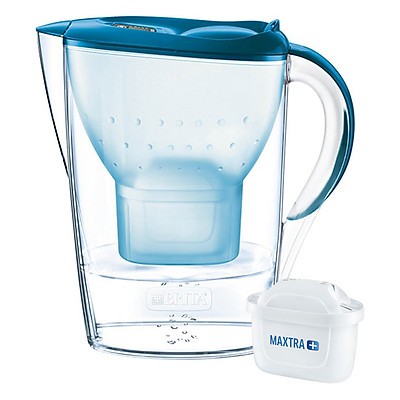 Bình lọc nước Brita 2,4L kèm 6 lõi lọc nắp xanh [nhập Đức chính hãng]