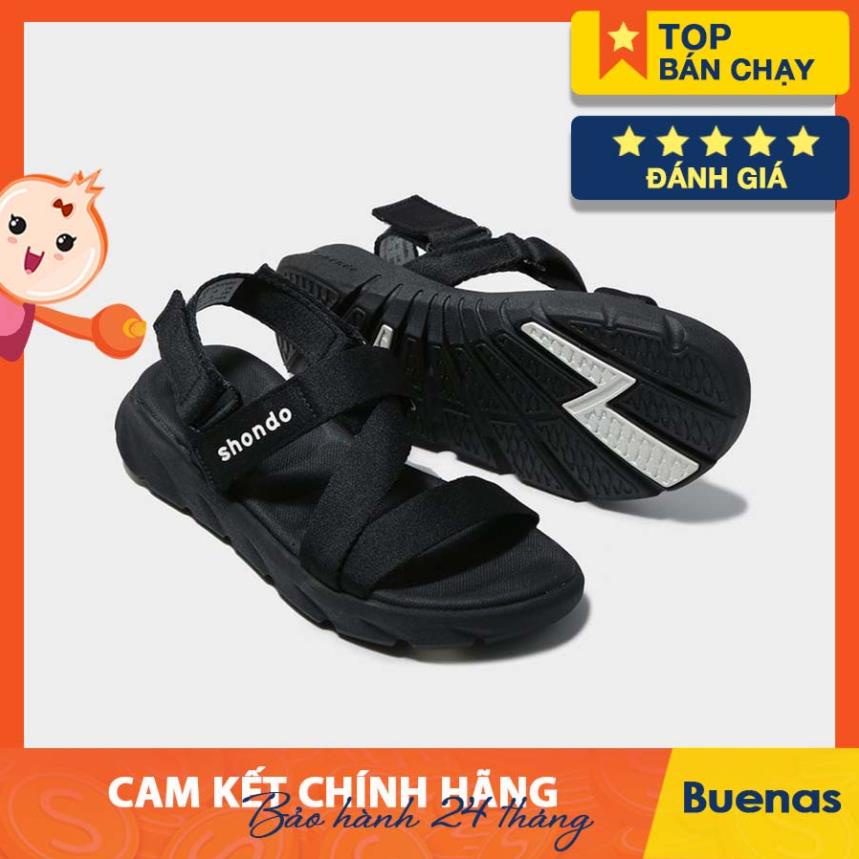 Giày Sandal SHONDO F6 Sport Màu Đen F6S301-02 dép quai hậu nữ nam học sinh đi học SHAT 🏺