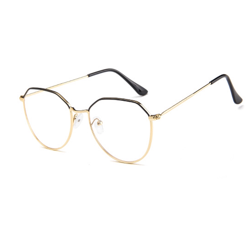 Mắt kính gọng kim loại tròn cho unisex