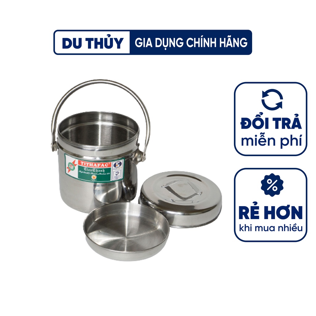 Cà mèn inox 1 ngăn cao, 1 ngăn thấp phù hợp đựng phở, cháo, hủ tíu hàng Việt Nam chất lượng cao