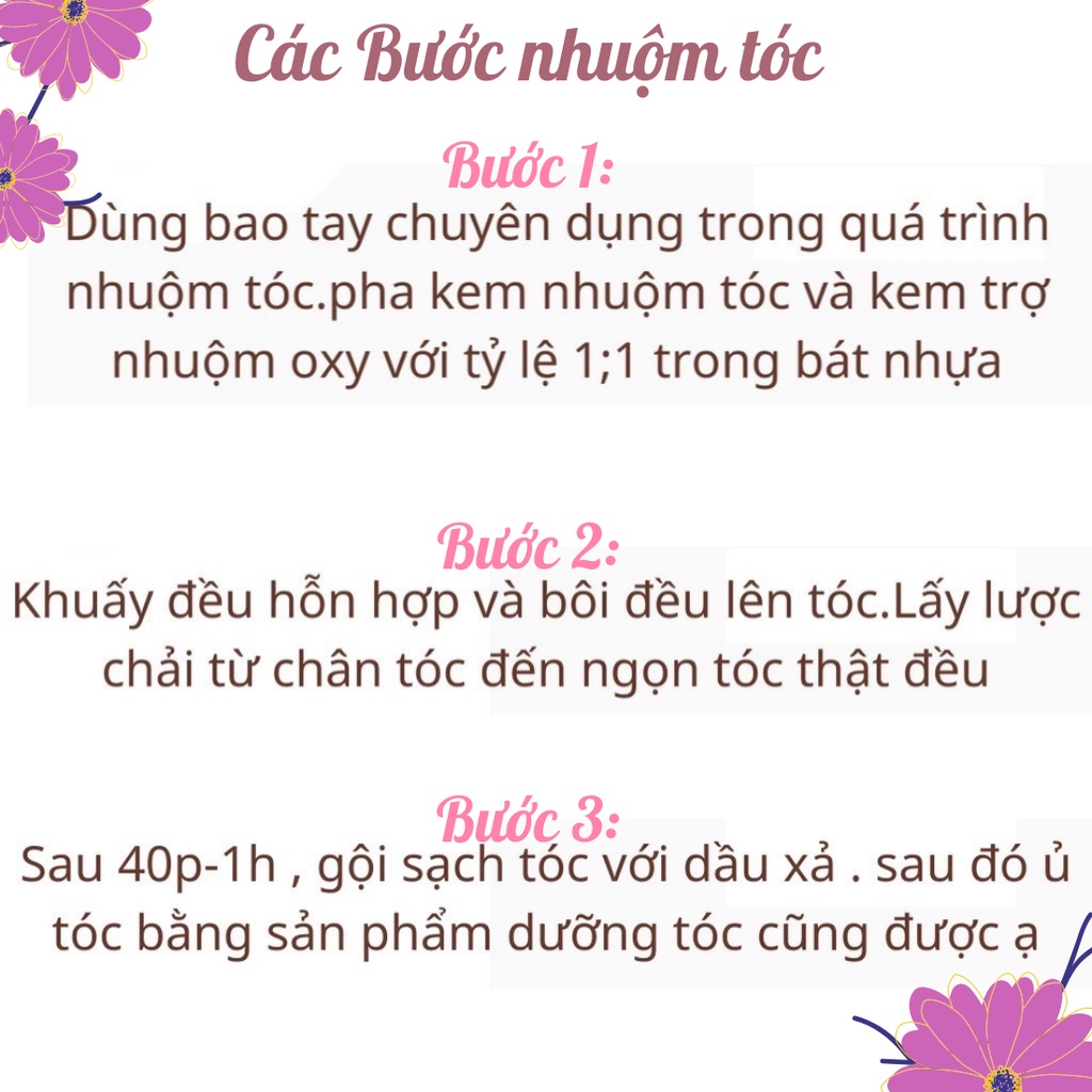 Thuốc nhuộm tóc NÂU HỒNG ĐÀO / NÂU HỒNG không cần dùng thuốc tẩy tóc tặng kèm oxy găng tay tiện lợi