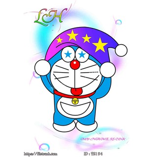 Tranh dán tường Tranh trẻ em 3D - doremon sáng tạo, Tranh dán tường 3d hiện đại trang trí phòng em bé (tích hợp sẵn keo)