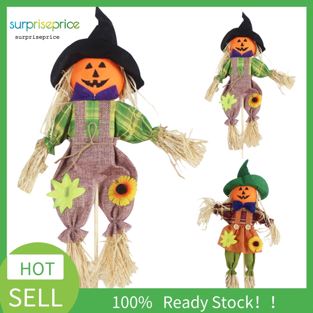 Bù Nhìn Rơm Nhiều Màu Sắc Dùng Để Trang Trí Vườn Lễ Tạ Ơn