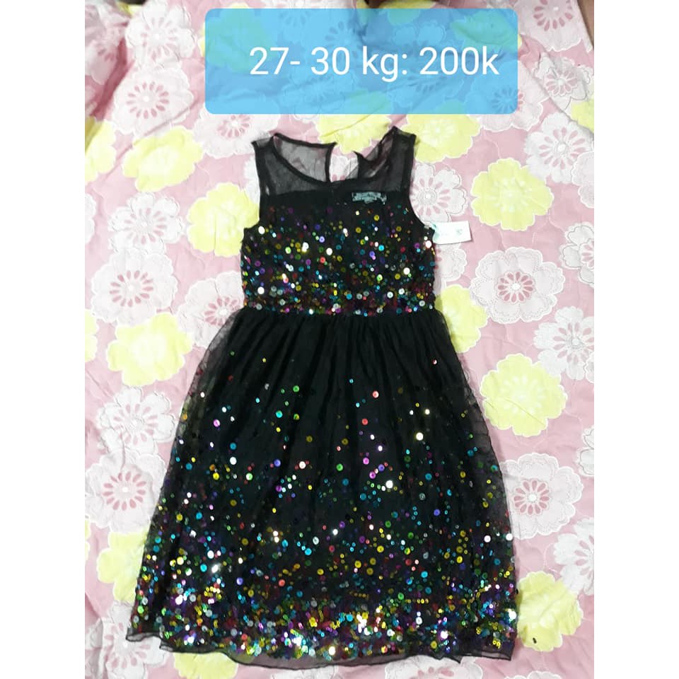 áo đầm đen cho bé 27-30 kg ms11