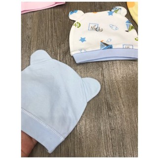 Set 3 Cái Mũ Vải Sơ Sinh - Hàng Việt Nam. Mũ Che Thóp Cho  Bé Trai Bé Gái 0-6 Tháng