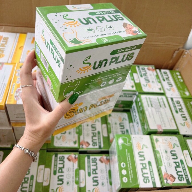 Men hữu cơ Sunplus + Sữa non Sunplus  bổ sung chất xơ, bé hết táo bón- Tăng sức đề kháng