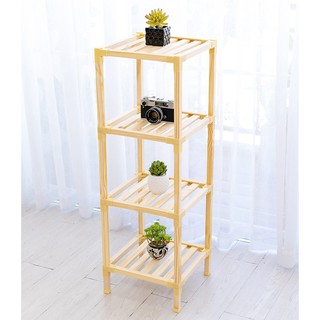 Kệ gỗ vuông 4 tầng trang trí để chậu cây