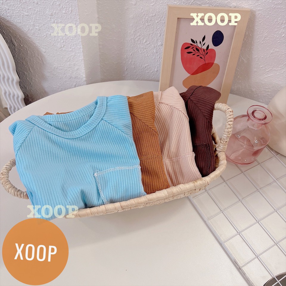 Bộ dài tay xoop gân tăm chạy chỉ nổi túi cho bé ( Size 8-19kg) BD11 shop phúc yến