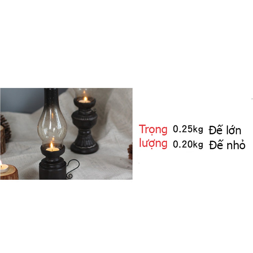 Chân nến giả đèn dầu phong cách Retro trang trí nội thất, bàn thờ tiện lợi