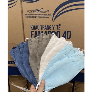 sỉ 1 thùng khẩu trang 4D 300 cái FAMAPRO, khẩu trang kf94 túi Famapro
