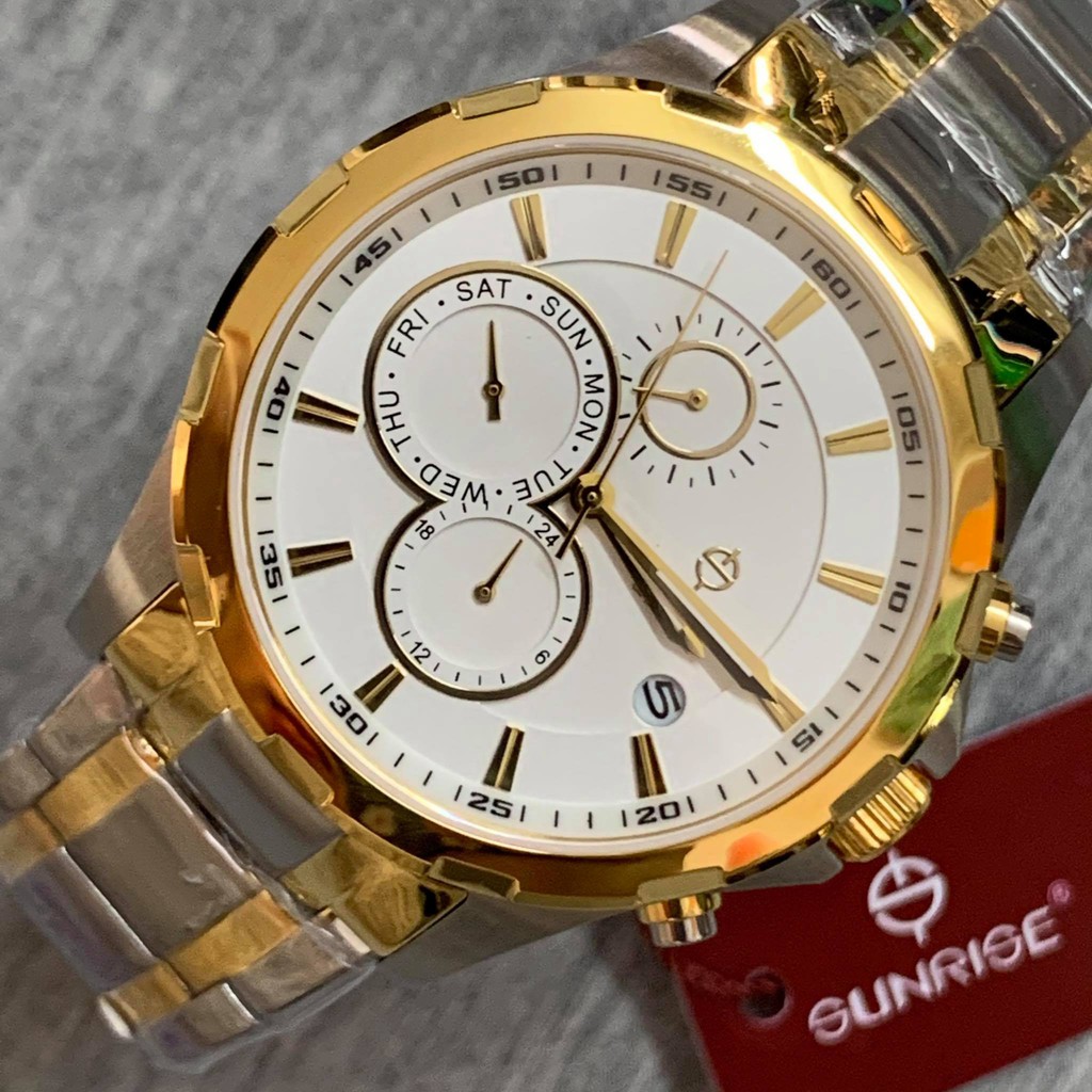 Đồng hồ Sunrise Nam chính hãng Nhật Bản DM759SWA.SG.T kính saphire chống trầy - bảo