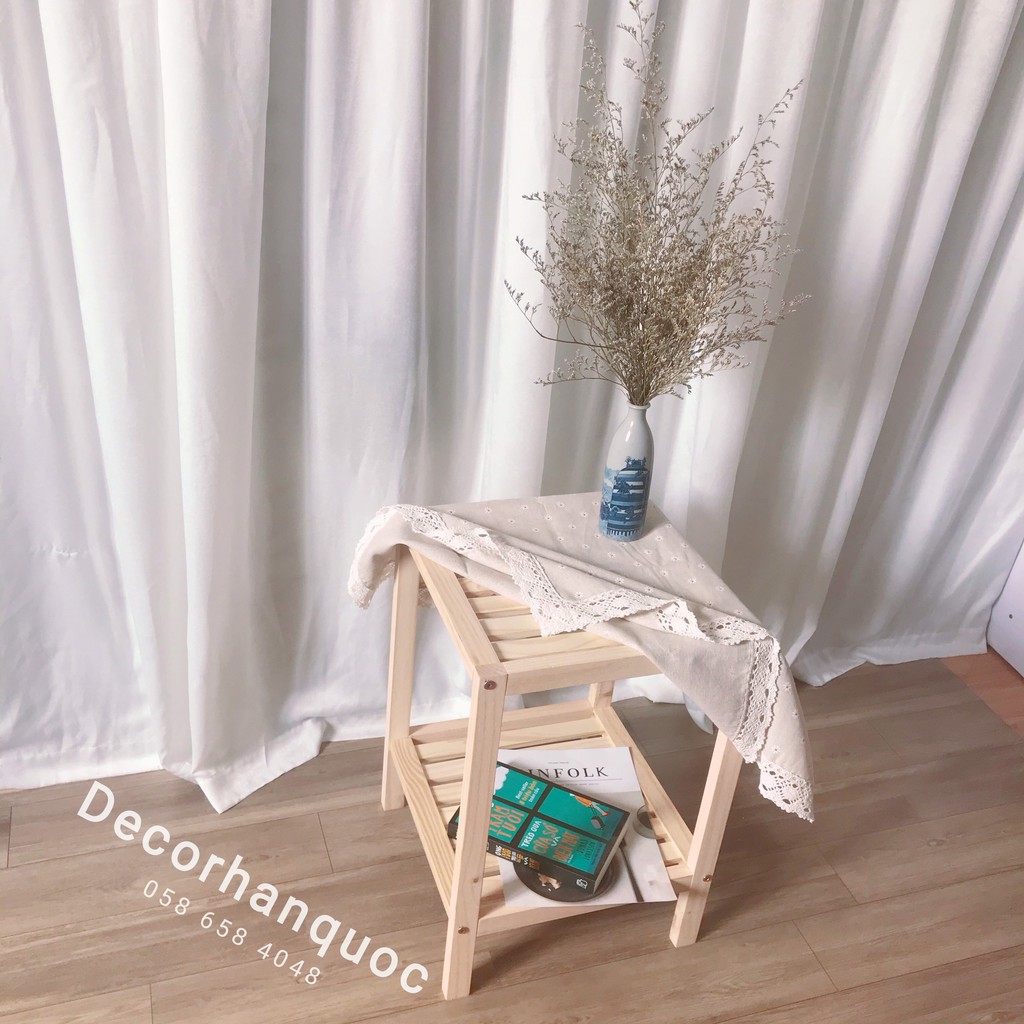 [NOWSHIP] Tab đầu giường - Kệ vuông 2 tầng - Gỗ thông cao cấp nhập khẩu | BigBuy360 - bigbuy360.vn